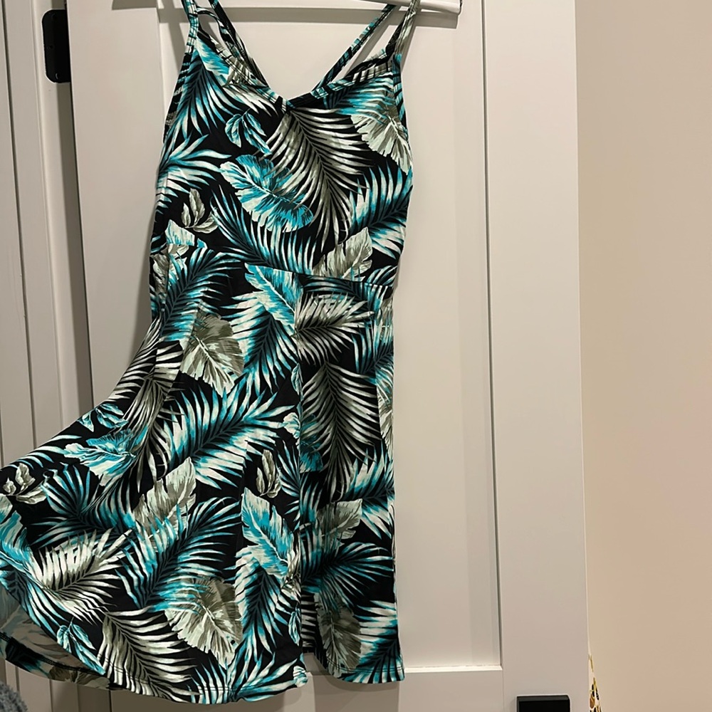 Strappy Palm Dress, cotton and stretchy, super soft